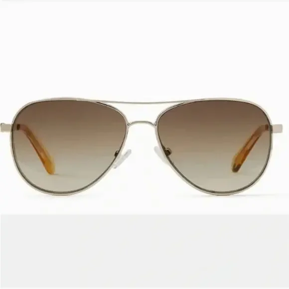 NWT Kate Spade Emmaline Sunglasses Gold Aviator Gradient display picture 1